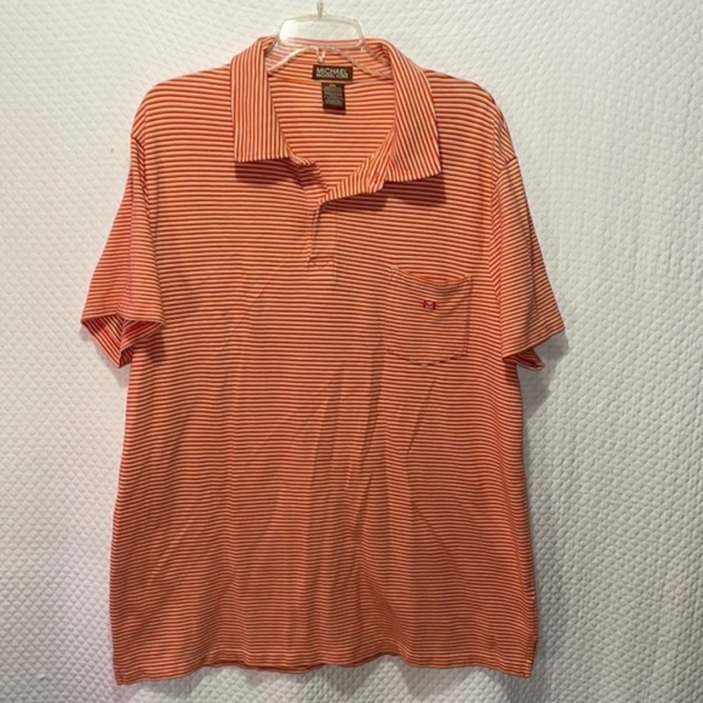 Michael Kors Mens Polo Shirt  Size 2XL Striped Soft-Touch.
